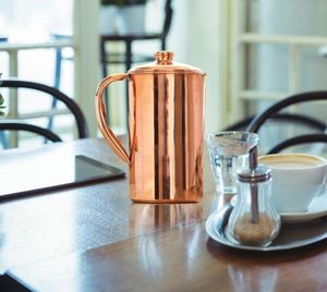 <b>Copper</b> jug set for spill resistant usage <b>handling</b> water metal set with glasses durable reusable <b>kitchen</b> dining drinkware - Product Image 5