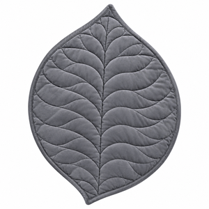 Manta de Salón Gris con Peso de 5 lb |   Manta acolchada elegante con diseño de hojas de 23 x 29 pulgadas, suave, cómoda, lavable, para adultos, para uso diario. - Product Image 1