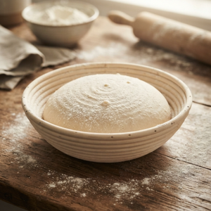 Round Bread Proofing Basket <b>Set</b> Handmade Banneton with Lid for Sourdough Bread <b>Baking</b> Factory Direct Supply - Product Image 5