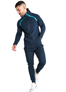 Personnalisé OEM Coton Polyester Polaire Couple Survêtement Rayée Assortie à La Sueur Costume de Survêtement Pour Hommes - Product Image 4