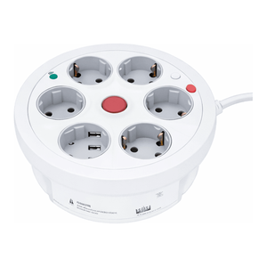 Regleta Eléctrica de Escritorio Seise - 6 Tomas de Corriente, 2 Puertos USB, 15A 125V, con WiFi, Certificación de Seguridad para Laboratorio y Oficina - Product Image 3