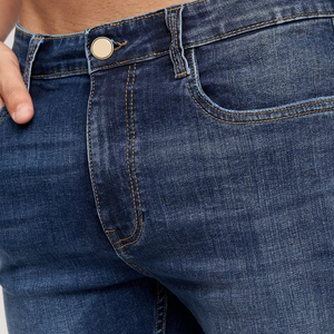 Shorts en jean amples respirants pour hommes avec logo personnalisé brodé, style streetwear décontracté, été, grandes tailles pour hommes - Product Image 6