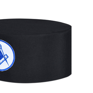 Casquette de Maître Maçon de Loge Bleue avec emblème G de compas carré blanc et bleu, broderie 3D, satin, couleurs personnalisables, unisexe, pour l'extérieur - Product Image 1
