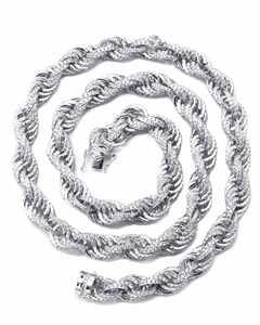 Luxury Twisted <b>Rope</b> Link Moissanite Diamond <b>Chain</b> Iced Out Hip Hop Necklace VVS Premium Statement Jewelry - Product Image 3