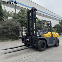 Chariot élévateur diesel de 7 tonnes Euro 5 Moteur Isuzu Véhicule de manutention industrielle lourd pour entrepôt Chariot élévateur diesel