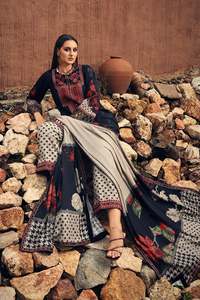 Robe en tissu de lin imprimé de haute qualité pour femmes, collection 2026 de marque pakistanaise, vêtements de style islamique pour femmes - Product Image 3