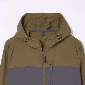 Chaqueta Cortavientos Informal de Invierno para Hombre, con Capucha, Delgada, de Nailon, Resistente al Viento, con Cierre de Cremallera, Lisa, Teñida - Product Image 4