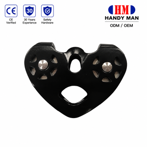 รอกอลูมิเนียมอัลลอยสำหรับกีฬากลางแจ้ง รอกสแตนเลส รับน้ำหนักได้ 25kN ยี่ห้อ HM เคลือบผิวแบบอะโนไดซ์ น้ำหนัก 269 กรัม - Product Image 1
