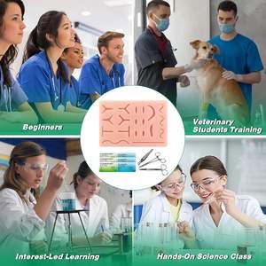 Kit de Sutura para Estudiantes de Medicina, 19 Heridas Pre-cortadas, Instrumentos Quirúrgicos, Hilos, Agujas, Set de Práctica y Entrenamiento, Manual, Reutilizable - Product Image 6