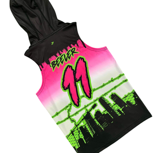 7v7 Voetbaltenue Heat Press Design Volwassenen Snel Droogend Ademend Aangepast Nummer Naam Teamkleur 7 tegen 7 Vlagvoetbalshirt - Product Image 2
