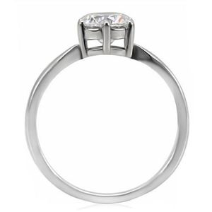 TK071 High-Polished Stainless Steel <b>Ring</b> with AAA Grade CZ Clear-Dishes & <b>Plates</b> - Product Image 4