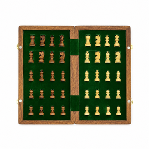 Handmade Indian Rosewood Magnetic Chess <b>Set</b> | Folding Wooden Travel Chess Board | Luxury Strategy Game Gift For Adults Kids - Product Image 1