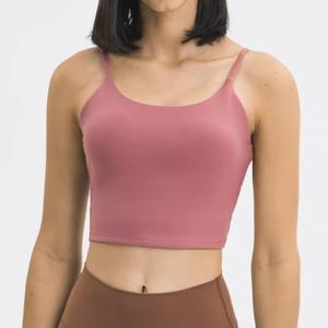 Haut court côtelé sans manches pour femme, col rond, respirant, grande taille, décontracté, en Spandex/Polyester, coupe ajustée, vente en gros personnalisée - Product Image 4