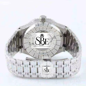 Reloj de Acero Inoxidable con Diamante Moissanite de Primera Calidad para Amantes del Estilo de Moda y de Oficina, en Venta - Product Image 3