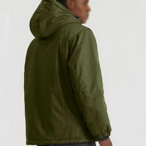 Men's Olive Green Waterproof Hooded Hard Shell <b>Jacket</b> <b>With</b> Zip Fly And <b>Pockets</b> For Winter Outdoor Use - Product Image 5