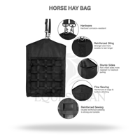 Filets à foin pour chevaux à alimentation lente, sacs d'alimentation personnalisés pour l'équitation, pour le transport en écurie et l'usage quotidien