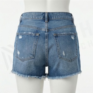 Womens Denim Shorts Breathable Design <b>Button</b> Closure Cotton Booty <b>Jeans</b> Girls Casual Streetwear Fashion Trendy Clothing - Product Image 2