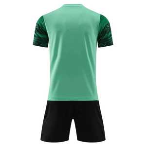 Conjunto de Uniforme de Fútbol Sublimado Personalizado Verde y Negro de Manga Corta con Cuello Redondo, Absorbente de Humedad, para Hombre Adulto, Todas las Temporadas, Servicio OEM ODM - Product Image 2