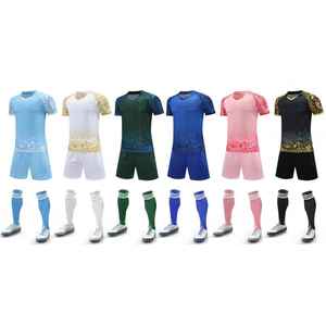 เสื้อผ้ากีฬาโพลีเอสเตอร์ 100% ระบายอากาศได้ดี ขายดี พร้อมชุดยูนิฟอร์มแบบกำหนดเองได้ ชื่อทีม แขนสั้น ชุดฟุตบอล - Product Image 6