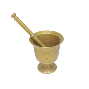 Wholesale Prices Brass Gold Plated Imam Dasta Kitchenware Cooking <b>Herbs</b> <b>Grinder</b> Tools Mortar And Pestle Set - Product Image 1