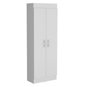 Armadio Dispensa Bianco Alto 170 cm con Due Ante e 5 Ripiani Interni, Mobili da Cucina - Product Image 2