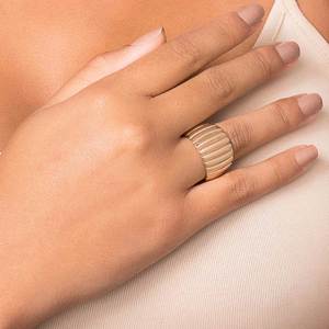 Bague Cocktail Géométrique en Laiton Plaqué Or 18K pour Femme – Bijou Tendance Moderne à Porter au Quotidien - Product Image 1