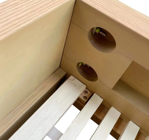 Lit plateforme en bois de style japonais, lit au sol, mobilier de chambre en bois clair - Product Image 6