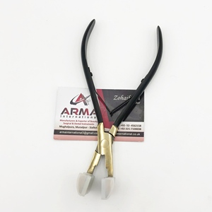 Pinzas para Extensiones de Cabello con Cinta Adhesiva de Acero Inoxidable de Grado Quirúrgico Profesional, Color Dorado Plasma con Negro, de Alta Calidad para Uso Comercial - Product Image 2