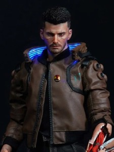 Samurai Cyberpunk 2077 Bomber Leather <b>Jacket</b> - Product Image 3