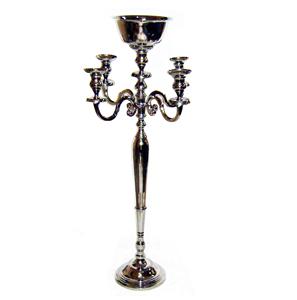 Candelabro de níquel de 5 brazos, última llegada, soporte de vela hecho a mano de diseñador al por mayor, portavelas decorativo para boda, pie de suelo - Product Image 2