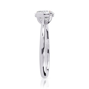 Anillo de Compromiso Solitario con Diamante Cultivado en Laboratorio de Corte Brillante Redondo de 2.30CT, Media Engaste, Oro Blanco, Joyería Fina para Novia, Venta al Por Mayor - Product Image 2