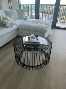 Mesa de Centro Moderna Hecha a Mano con Tapa de Mármol y Estructura de Hierro Negro, Diseño Minimalista para Muebles de Sala de Estar - Product Image 6