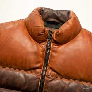 Leather Bomber <b>Jacket</b> <b>Summer</b> Streetwear Zipper Closure Stand Collar Solid Pattern Canvas Fabric - Product Image 3