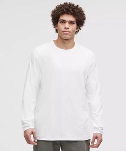 T-shirt à manches longues surdimensionné, col rond, coupe classique, décontracté, pour homme, 100% coton respirant - Product Image 6
