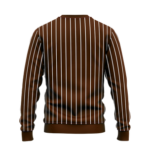 Sudadera de Cuello Redondo con Rayas Marrones para Hombre, Logotipo Personalizado, Gráfico, Manga Larga, para Equipo, Entrenamiento, Ropa de Invierno, OEM - Product Image 2