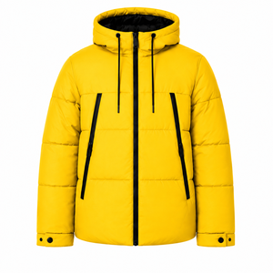 Bulk Mens <b>Padded</b> Winter Jacket Custom Logo <b>Waterproof</b> Hooded Puffer <b>Coat</b> Insulated Outerwear Supplier - Product Image 1