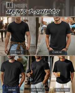 เสื้อยืดคอกลมแขนสั้นสีดำสำหรับผู้ชาย ผ้าฝ้าย 100% ทรงปกติ พิมพ์ลาย สไตล์ไฮสตรีท ระบายอากาศได้ดี ไม่หด ไม่เป็นขุย - Product Image 2