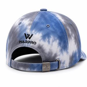 WARPRO Baseball Cap 6-Panel Tie-Dye Blue White Adjustable Unisex Casual <b>Hat</b> - Product Image 2