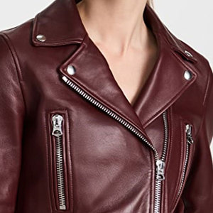 Veste en cuir pour femme, coupe confortable, finition de qualité, usage quotidien, style vintage. - Product Image 3