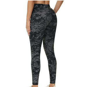 Pantalones de Yoga Brasileños Más Vendidos para Mujer, Cintura Alta Elástica, Leggings Deportivos Sin Costuras, Diseño Personalizado, Transpirables - Product Image 1