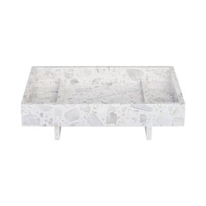 Elegante Bandeja Redonda de Mármol Blanco, Plato de Mármol Moderno para Cocina, Comedor y Decoración del Hogar, Bandeja de Servicio con Estilo - Product Image 1