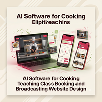 Software de IA para ERP y CRM para la reserva de clases de cocina y la transmisión de contenido, diseño de sitios web, aplicaciones móviles para Android e iOS, WordPress