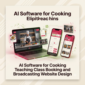 Logiciel ERP CRM IA pour la réservation de cours de cuisine, la diffusion et la conception de sites web, applications mobiles Android iOS, WordPress - Product Image 2