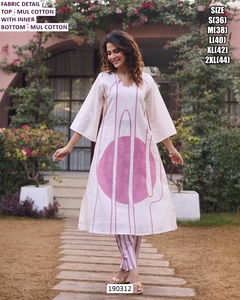 Bandhani Zariya Classic Cotton <b>Women's</b> Floor-Length Quick Dry Sun Protection All Seasons <b>Kurta</b>/Kurti Set - Product Image 6