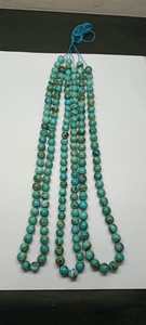 Perles rondes lisses en turquoise naturelle d'Arizona, taille 10 mm à 13 mm, pierres semi-précieuses, perles en vrac pour la création de bijoux - Product Image 3