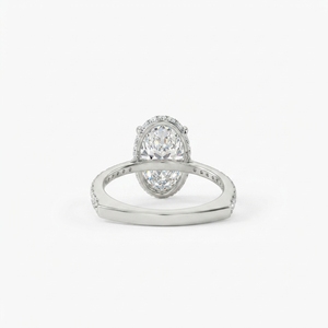 Magnificent 7.52 CT Oval Lab Grown Diamond <b>Ring</b> in PT950 Platinum for Women - Product Image 4