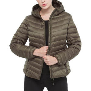 Veste d'hiver chaude en duvet pour femme, randonnée, camping, escalade, trekking, manteau doublé, duvet de canard, rembourrage léger, logo personnalisé - Product Image 1