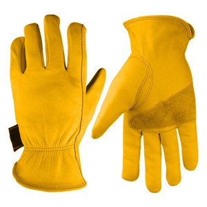 Heavy-Duty Goat Grain Leather <b>Driver</b> <b>Gloves</b> Reflective Safety Features Reinforced Construction General Purpose Abrasion - Product Image 5