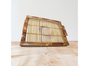 Ensemble de plateaux de service en bambou faits à la main, rustiques, écologiques, décoration de cuisine, plateaux tissés naturels, fournisseur OEM Vietnam - Product Image 5