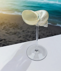 Copa de Vino Decorativa Hecha a Mano, Reutilizable y Portátil, con Diseño de Concha Marina, Inspirada en el Océano, para Uso Doméstico y Hostelería - Product Image 6